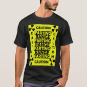 Funny Fart Costume Caution Farting Range Joke Tシャツ (正面)