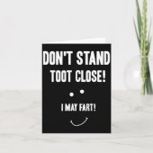 Funny Fart Don't Stand Toot Close I May Fart  カード (正面)