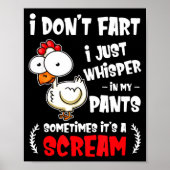 Funny Farting Chicken Lover I Dont Fart I Whisper  ポスター (正面)