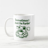 Funny Farting Frog Froglet Fart Sometimes I Just B コーヒーマグカップ (左)