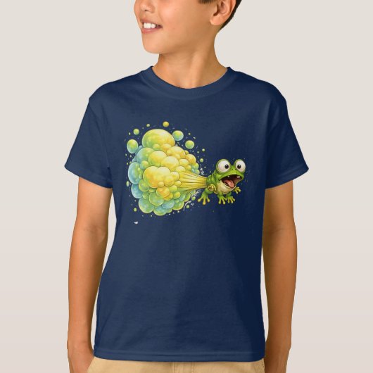 Funny Farting Frog Goofy Fart Bubble  Tシャツ (正面)