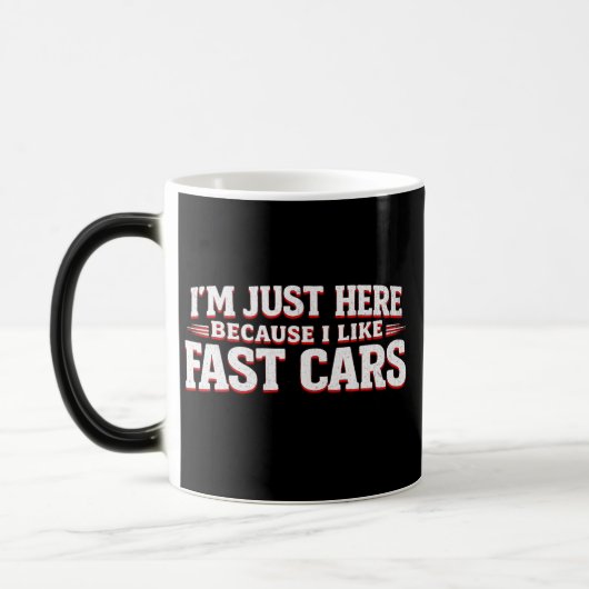 Funny Fast Cars Car Enthusiasts & Racing モーフィングマグカップ (左)