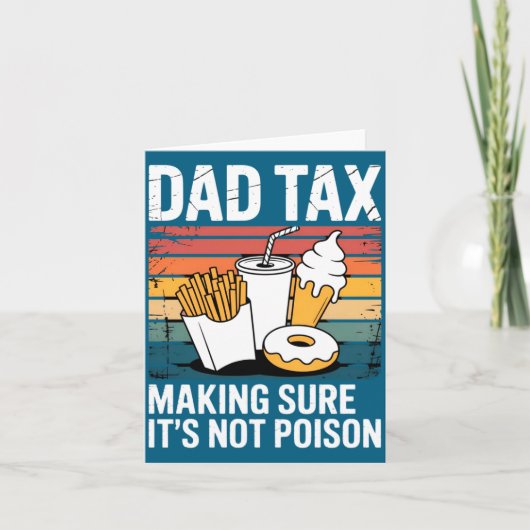 Funny Fast Food Ison Tester Gift Retro Dad Tax  カード (正面)