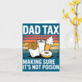 Funny Fast Food Ison Tester Gift Retro Dad Tax  カード (黄色い花)