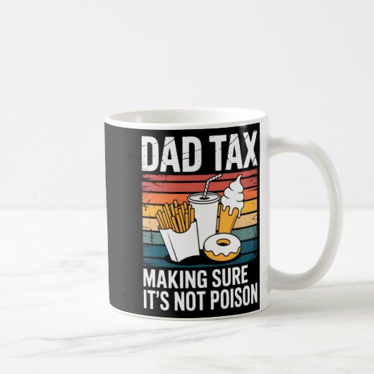 Funny Fast Food Ison Tester Gift Retro Dad Tax  コーヒーマグカップ (右)