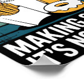 Funny Fast Food Ison Tester Gift Retro Dad Tax  ポスター (角)