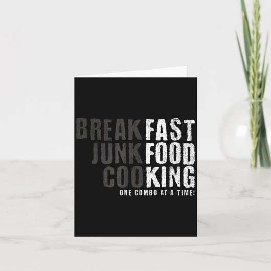 Funny Fast Food Lovers Gift For Foodie Fans And Ad カード (正面)