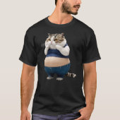 Funny Fat Cat Fat Kitten Cat Lover Tシャツ (正面)