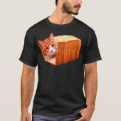 Funny Fat Orange Cat Bread Meme Tシャツ (正面)
