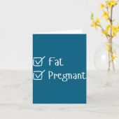 Funny Fat Pregnancy Sayings Humor Expecting Moms G カード (黄色い花)