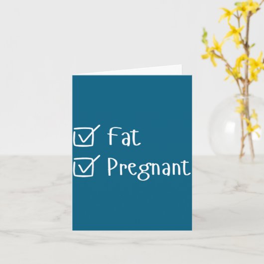 Funny Fat Pregnancy Sayings Humor Expecting Moms G カード (黄色い花)