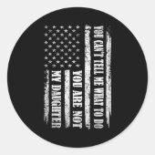 Funny Father Day Design For Daddy Papa Men From Da ラウンドシール (正面)