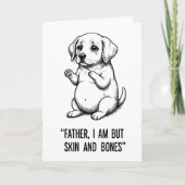 funny Father dog I Am But Skin and Bone Graphic カード (正面)