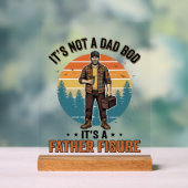 Funny Father Figure Vintage Dad Humor Shirt Design アクリルサイン (ニュートラル)