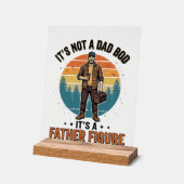 Funny Father Figure Vintage Dad Humor Shirt Design アクリルサイン (傾斜)