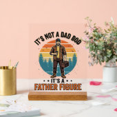 Funny Father Figure Vintage Dad Humor Shirt Design アクリルサイン (ウェディング)