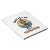 Funny Father Figure Vintage Dad Humor Shirt Design ノートパッド (アングル)