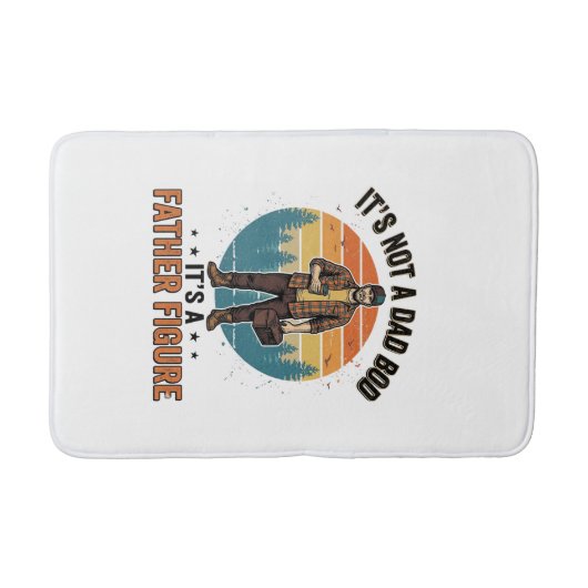 Funny Father Figure Vintage Dad Humor Shirt Design バスマット (正面)