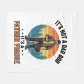 Funny Father Figure Vintage Dad Humor Shirt Design フリースブランケット (正面(横))