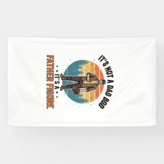 Funny Father Figure Vintage Dad Humor Shirt Design 横断幕