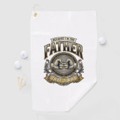 Funny Father Fist Bump Vintage Engraving Shirt Des ゴルフタオル (インサイチュ)
