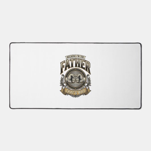Funny Father Fist Bump Vintage Engraving Shirt Des デスクマット (正面)
