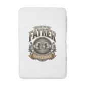 Funny Father Fist Bump Vintage Engraving Shirt Des バスマット (正面縦)