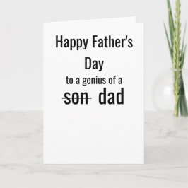 Funny Father's Day | A Genius of a Dad カード