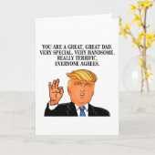 Funny Fathers Day Card - Donald Trump Card カード (黄色い花)