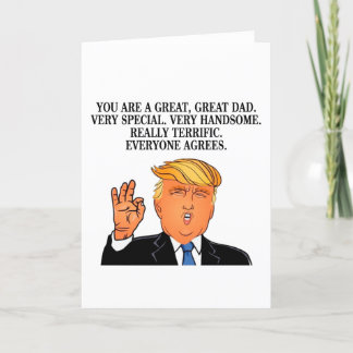 Funny Fathers Day Card - Donald Trump Card カード