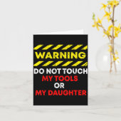 Funny Father's Day Daddy Gift Apparel Warning Do N カード (黄色い花)