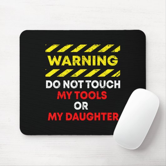 Funny Father's Day Daddy Gift Apparel Warning Do N マウスパッド (マウス)