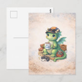 Funny Father's Day Dragon Dad Gift ポストカード (正面/裏面)