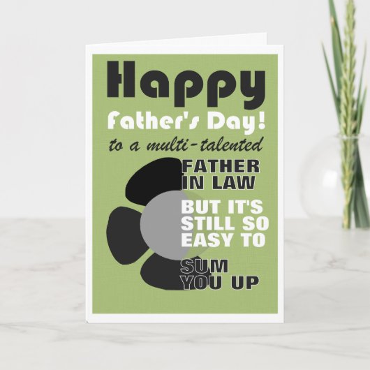funny father's day father in law カード (正面)