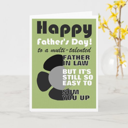 funny father's day father in law カード (黄色い花)