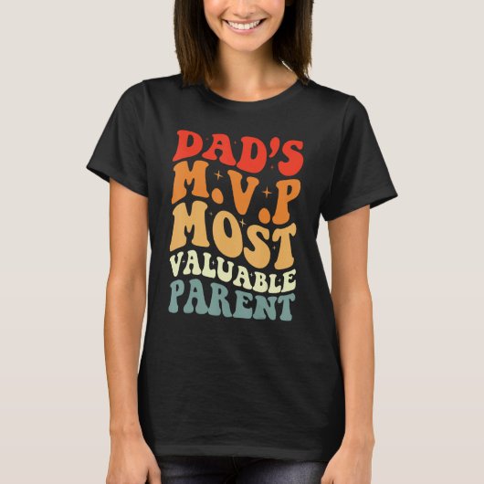 Funny Fathers Day From Wife Dad's MVP Retro Best D Tシャツ (正面)