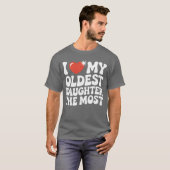 Funny Favorite Oldest Daughter Proud Parent Senior Tシャツ (正面フル)