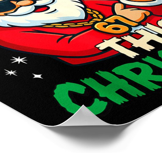 Funny Feeling 67 This Christmas Six Seven Meme Kid ポスター (角)