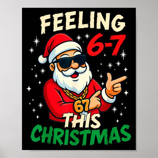 Funny Feeling 67 This Christmas Six Seven Meme Kid ポスター (正面)