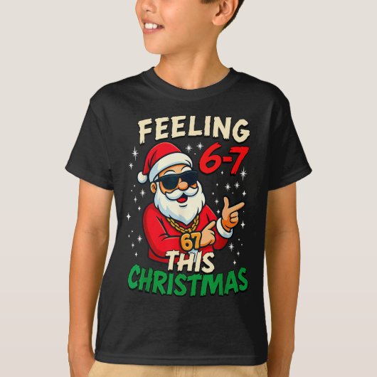Funny Feeling 67 This Christmas Six Seven Meme Kid Tシャツ (正面)