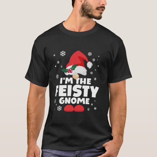 Funny Feisty Gnome Family Matching Group Happy Chr Tシャツ (正面)
