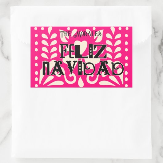 Funny feliz navidad 長方形シール (バッグ)