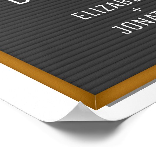 Funny Felt Letter Board Your Custom Text  ポスター (角)