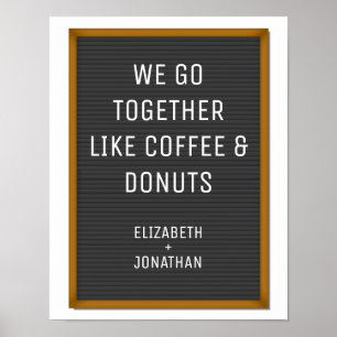 Funny Felt Letter Board Your Custom Text  ポスター