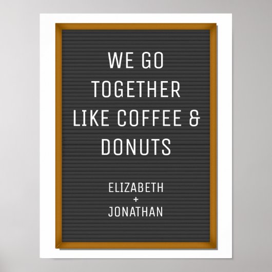 Funny Felt Letter Board Your Custom Text ポスター (正面)