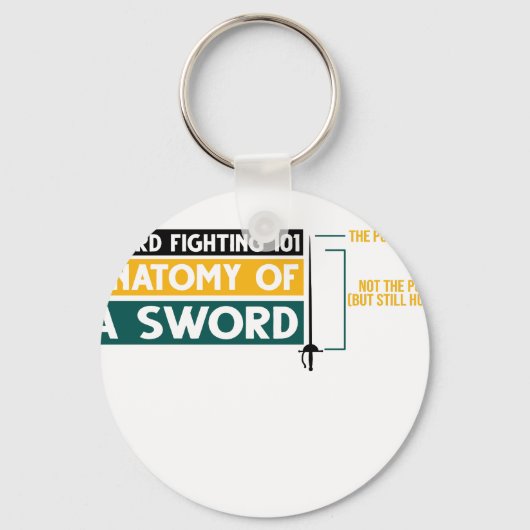 Funny Fencing Anatomy Sword Fighting Fencer T-Shir キーホルダー (正面)