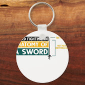 Funny Fencing Anatomy Sword Fighting Fencer T-Shir キーホルダー (正面)