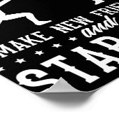 Funny Fencing Design Make New Friends And Stab The ポスター (角)