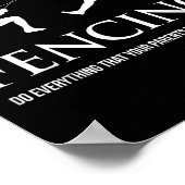 Funny Fencing Shirt - Everything Your Parents Told ポスター (角)