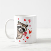 Funny Feral Raccoon Valentine's Day Sarcastic Humo コーヒーマグカップ (左)